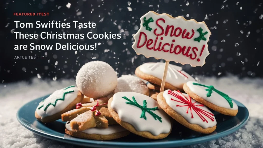 Tom Swifties Taste Test: “These Christmas Cookies are Snow Delicious!”