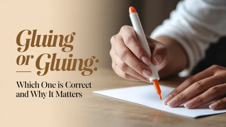 Glueing or Gluing: Which One Is Correct (and Why It Matters)