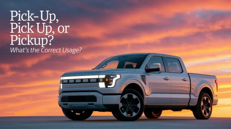 Pick-Up, Pick Up, or Pickup: What’s the Correct Usage?