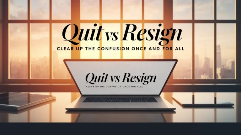 Quit vs Resign: Clear Up the Confusion Once and For All