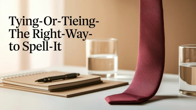 Tying or Tieing? The Right Way to Spell It