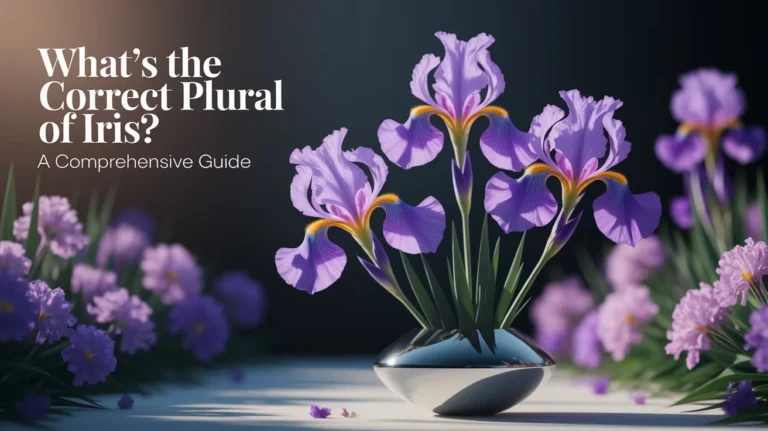 What’s the Correct Plural of Iris? A Comprehensive Guide